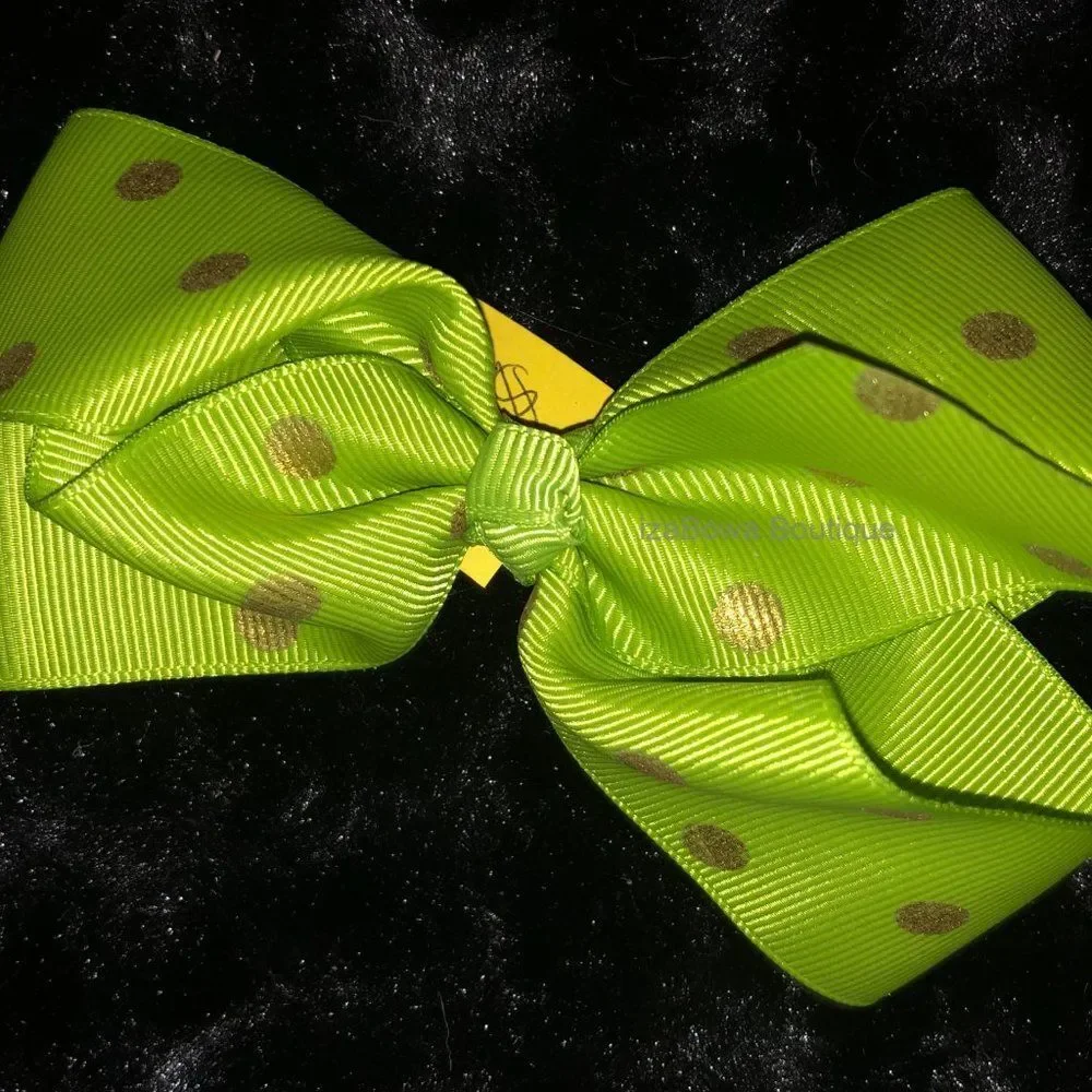 Apple Green & Gold Polka Dot 5
